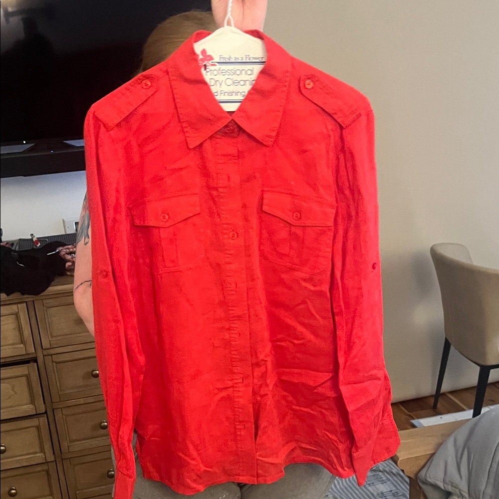 Tory Burch Scarlet Red Blouse